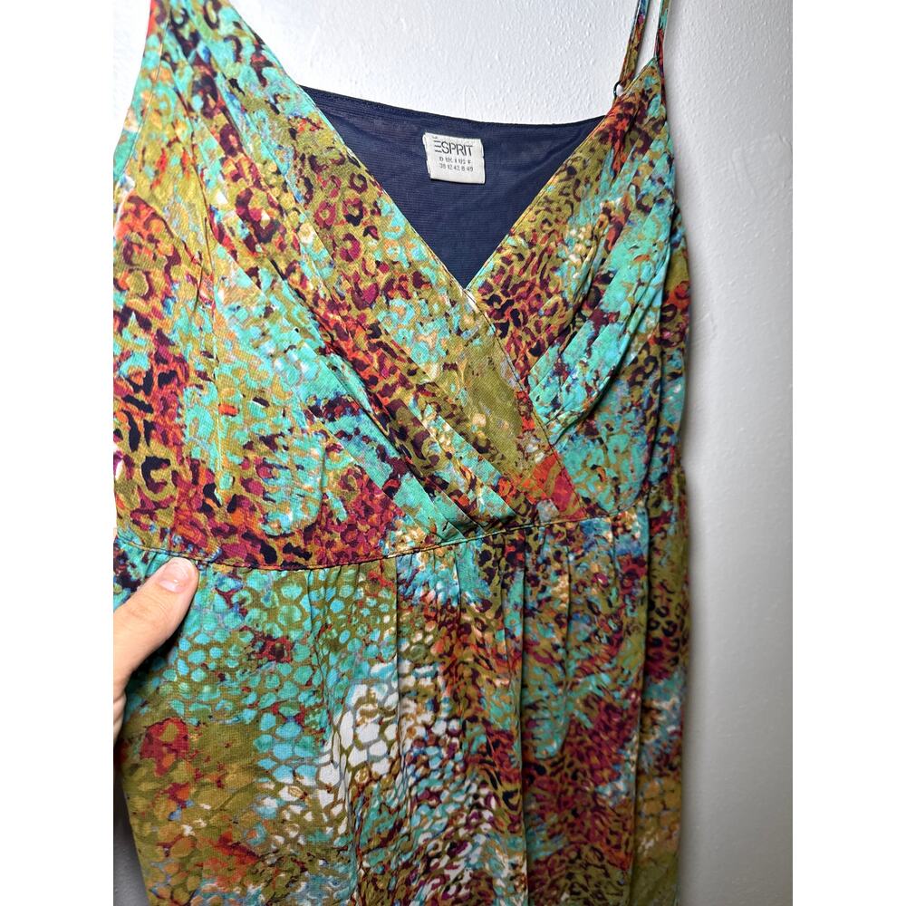Espirit Multi Colored Pattern Sleeeless Strappy C… - image 2